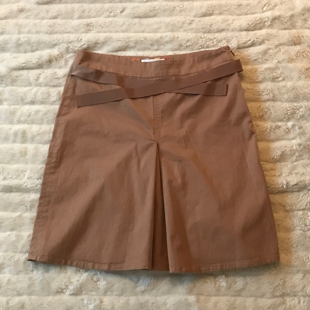 Vintage Joseph for Saks Jandel classic tan front split skirt Size Small